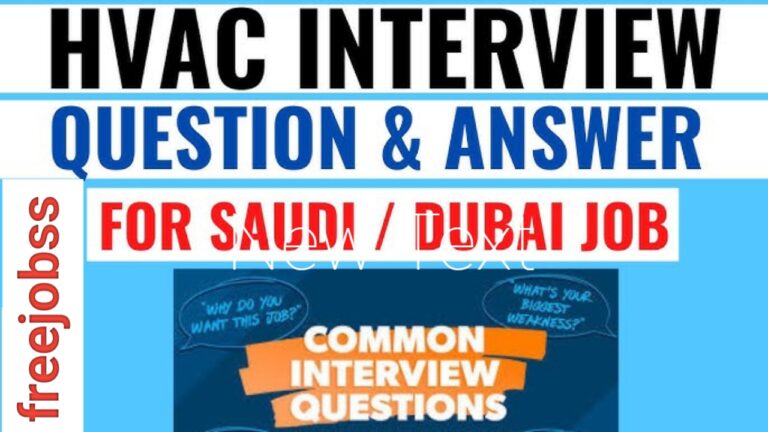 Top Basic HVAC Interview Questions and Answers for Beginners