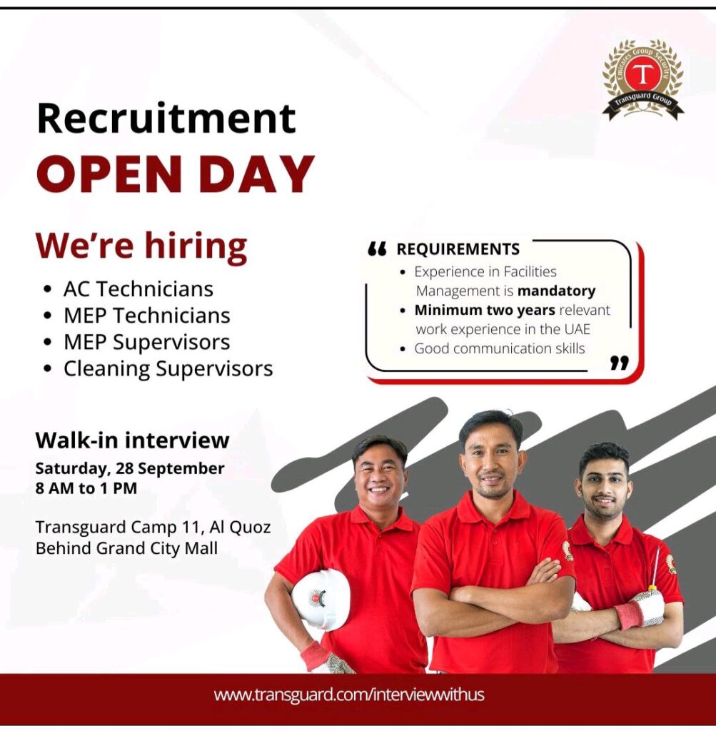 "Transguard Group Careers: Apply Now for Walk-In Interviews and Job Vacancies"