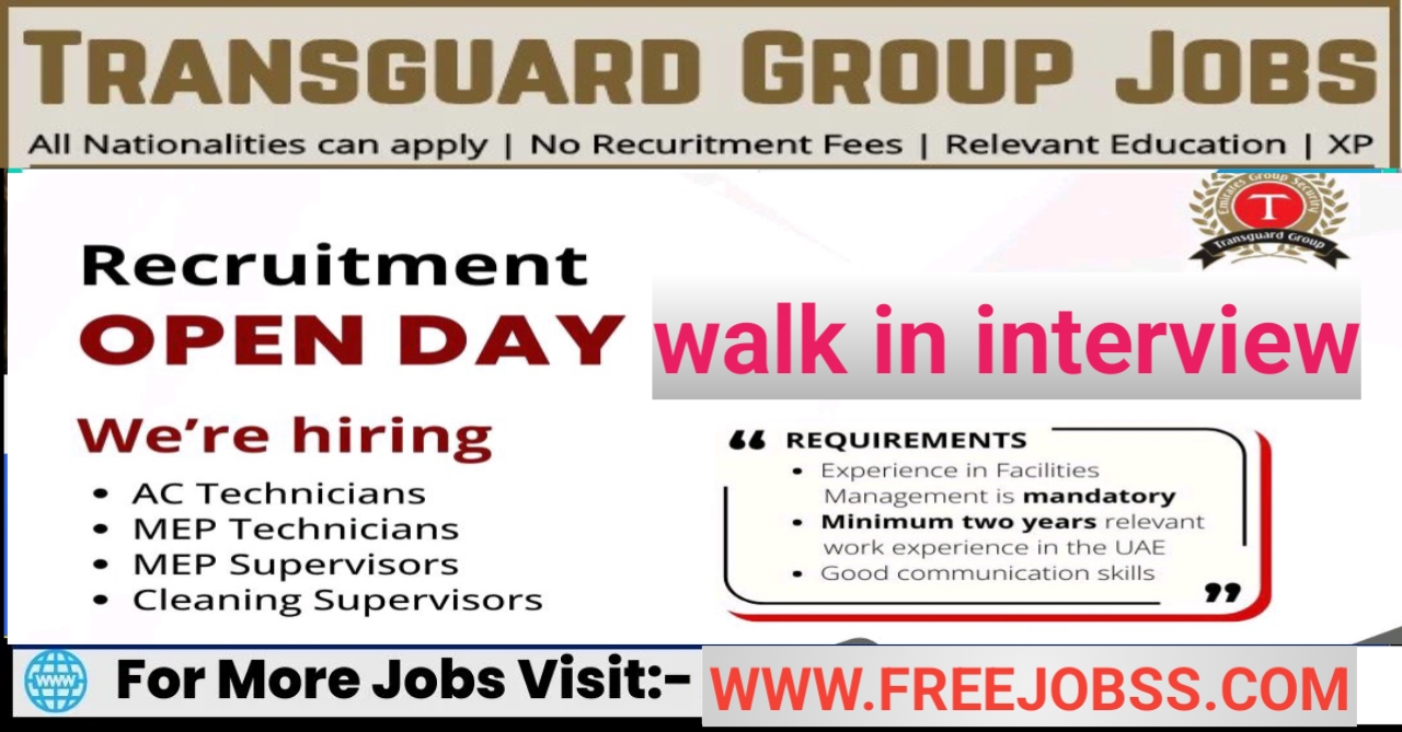 "Transguard Group Careers: Apply Now for Walk-In Interviews and Job Vacancies"